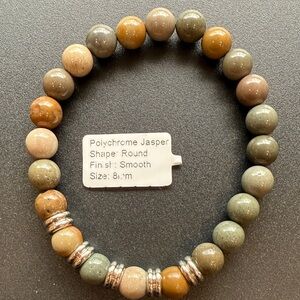 Polychrome Jasper Handmade Beaded Bracelet